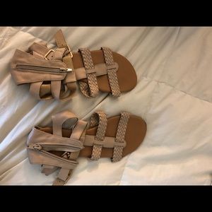 Salmon pink sandals